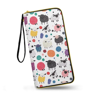 HOTMacaw Bird Lover Print Womens Wallet Leather Zip Around Wallet Tropical Forest Scarlet Macaw Parrot Long PU Leather Card Organizer Clutch with Wristlet