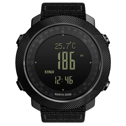 HOTNORTH EDGE Military Watch for Men Large Face Tactical Survival Digital Wrist Watch with Altimeter, Compass, Barometer, Waterproof, Pedometer for Outdoor Sports & Hiking (Apache)