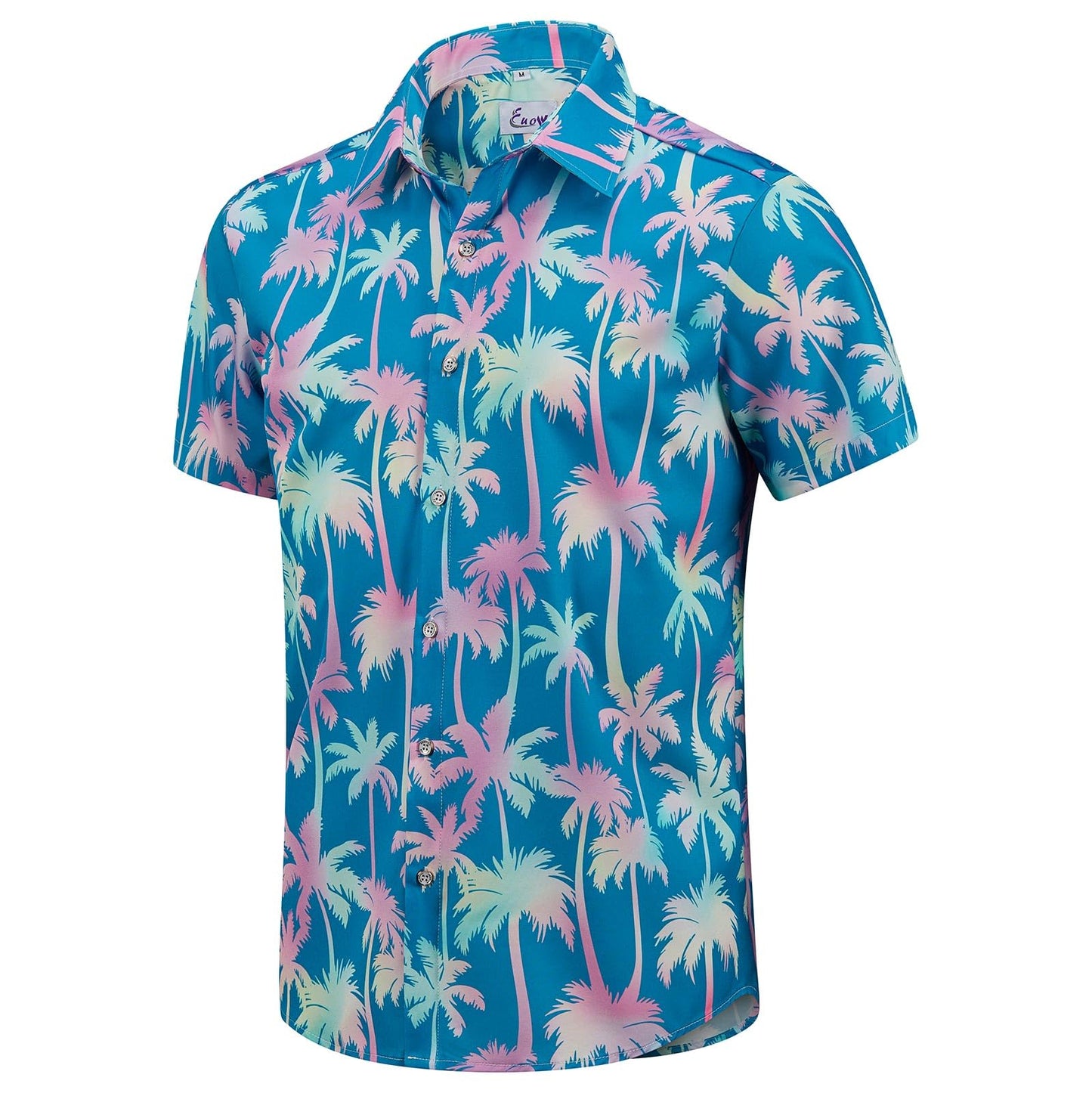 HOTEUOW Men's Hawaiian Shirt Short Sleeve Printed Button Down Beach Shirts