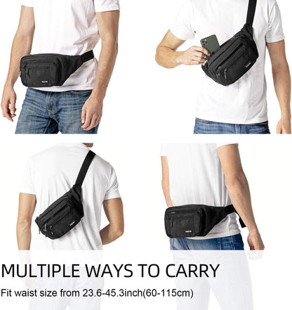 HOTFREETOO Waist Pack Bag Fanny Pack for Men&Women Hip Bum Bag with Adjustable Strap for Outdoors Workout Traveling Casual Running Hiking Cycling