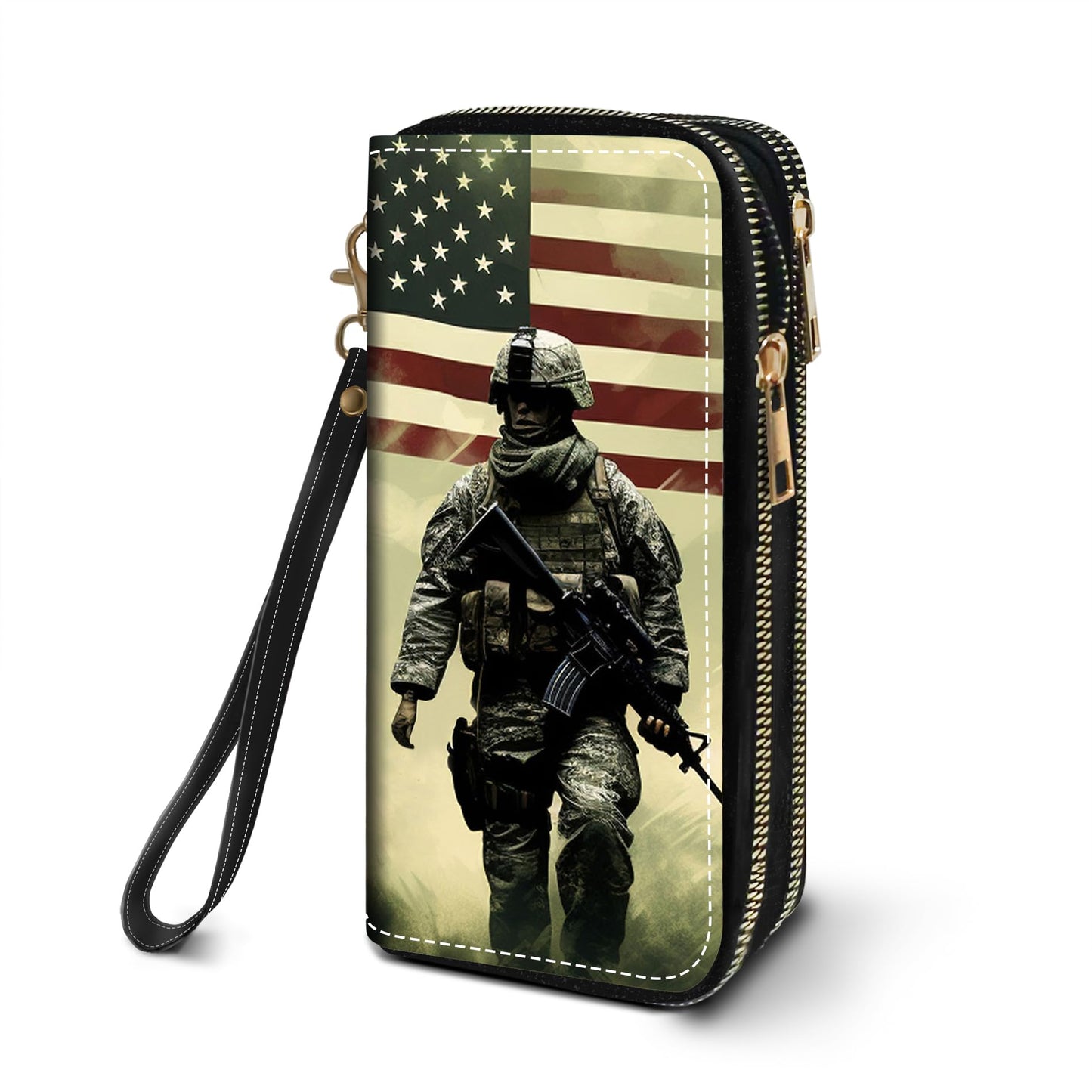 HOTWomen's Large Capacity Wallet PU Leather Double Zipper Clutch Purse Multifunctional Wallet with Removable Wristlet Strap for Smart Phone/Coin/Card/Cash, Floral Quotes Bible Verse Philippians 4-13