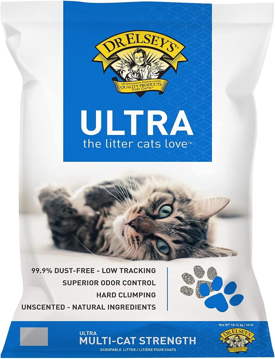 HOTDr. Elsey's Ultra UnScented Clumping Clay Cat Litter 40 lb. Bag