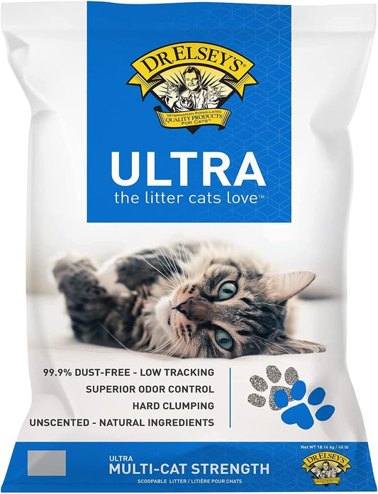 HOTDr. Elsey's Ultra UnScented Clumping Clay Cat Litter 40 lb. Bag