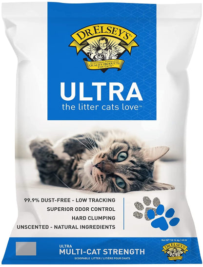 HOTDr. Elsey's Ultra UnScented Clumping Clay Cat Litter 40 lb. Bag