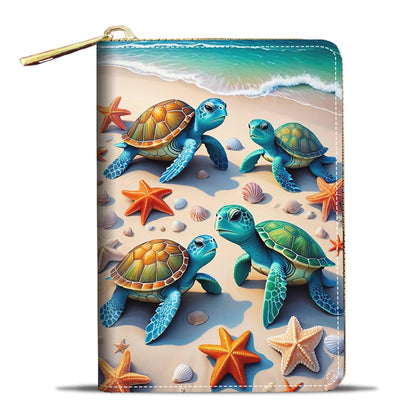 HOTCredit Card Holder Wallets for Women, Small RFID Wallet Slim Leather Card Organizer Case with Zipper, Retro Music Cassette