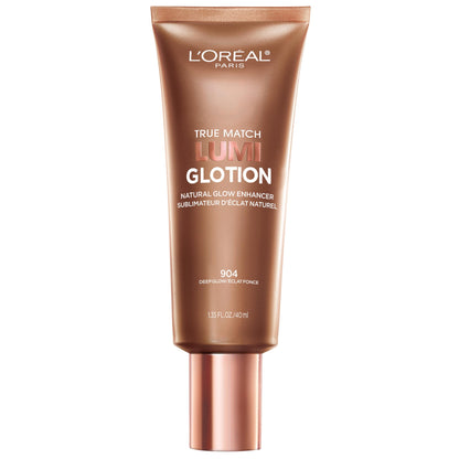 HOTL'Oreal Paris Makeup True Match Lumi Glotion, Natural Glow Enhancer, Illuminator Highlighter, Bronzing Drops For a Sun-Kissed Glow, 903 Medium