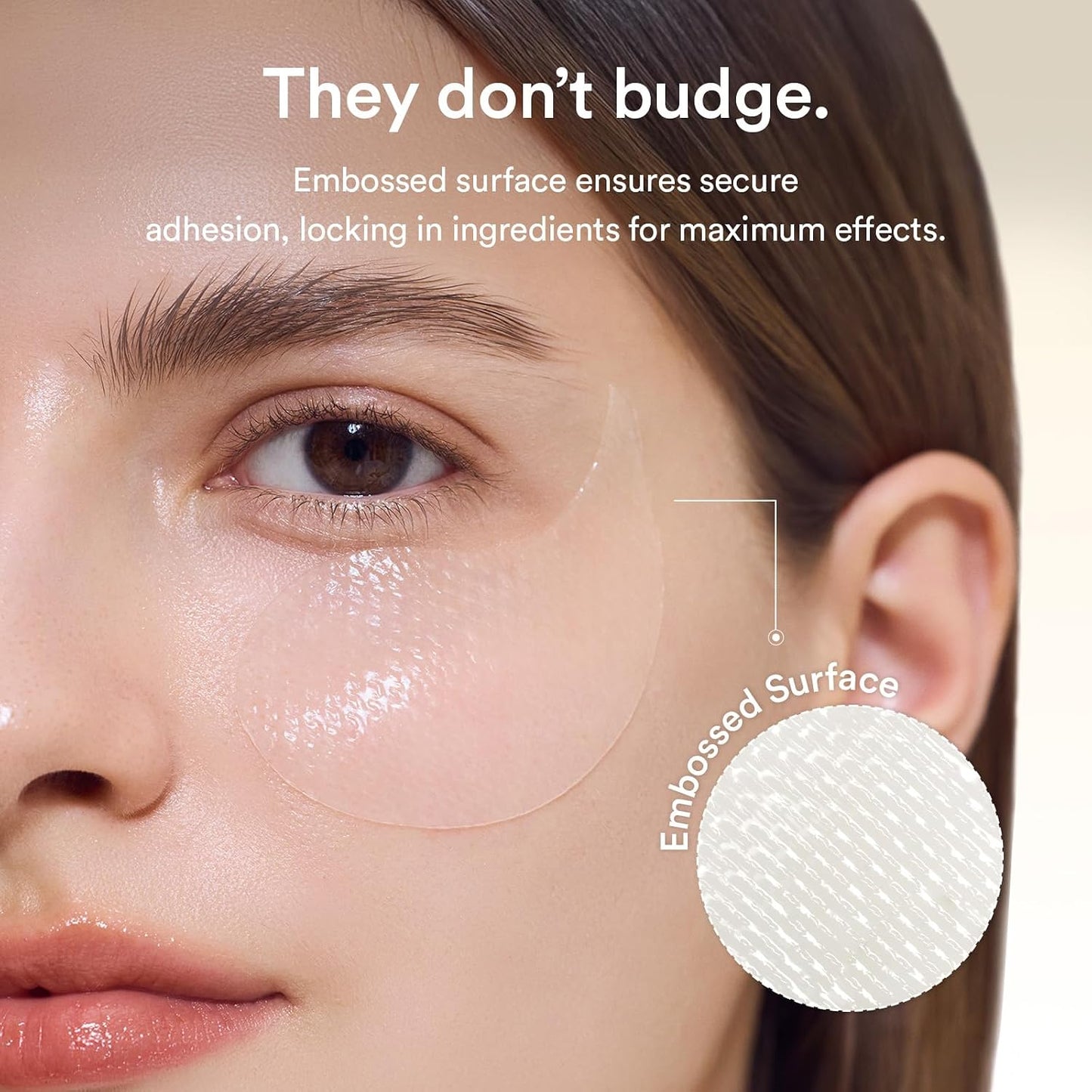 HOTAbib Vegan Collagen Eye Patches for Wrinkles & Fine Line with Jericho Rose Jelly & Peptides, 60 Count, Korean Skin Care