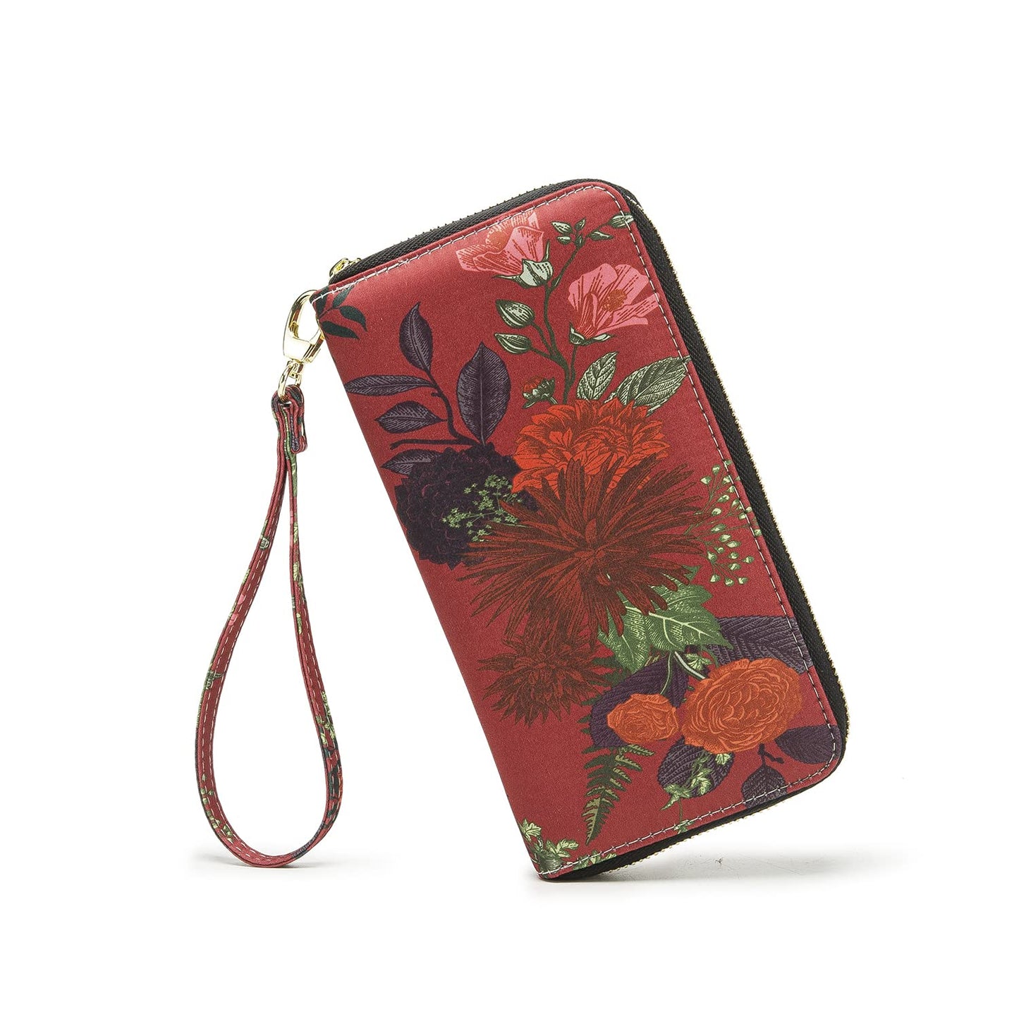 HOTWomen Wallet Card RFID For Womens Holder Blocking Credit Small Zipper Purse Pocket Bifold Slim Coin ID Ladies Wristlet Clutch Large Capacity Window Case Travel Zip Women's