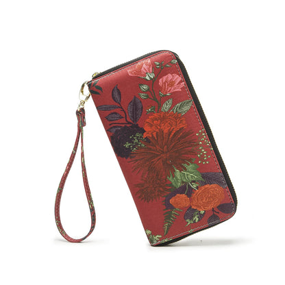 HOTWomen Wallet Card RFID For Womens Holder Blocking Credit Small Zipper Purse Pocket Bifold Slim Coin ID Ladies Wristlet Clutch Large Capacity Window Case Travel Zip Women's