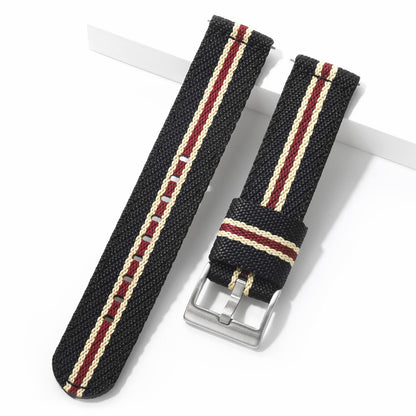 HOTTACTICAL FROG 18 mm 20 mm 22 mm Fast Release Nylon Watch band with Stainless Steel Buckle, Two-Piece Waterproof Nylon Watch Strap for Men and Women