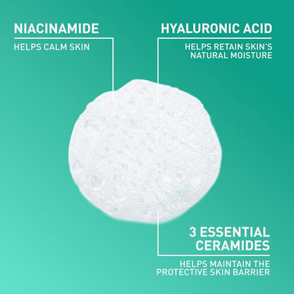 HOTCeraVe Foaming Facial Cleanser, Daily Face Wash for Oily Skin, Hyaluronic Acid + Ceramides + Niacinamide, Fragrance Free, Non-Drying Oil Control Face Wash, 19 Fluid Ounces