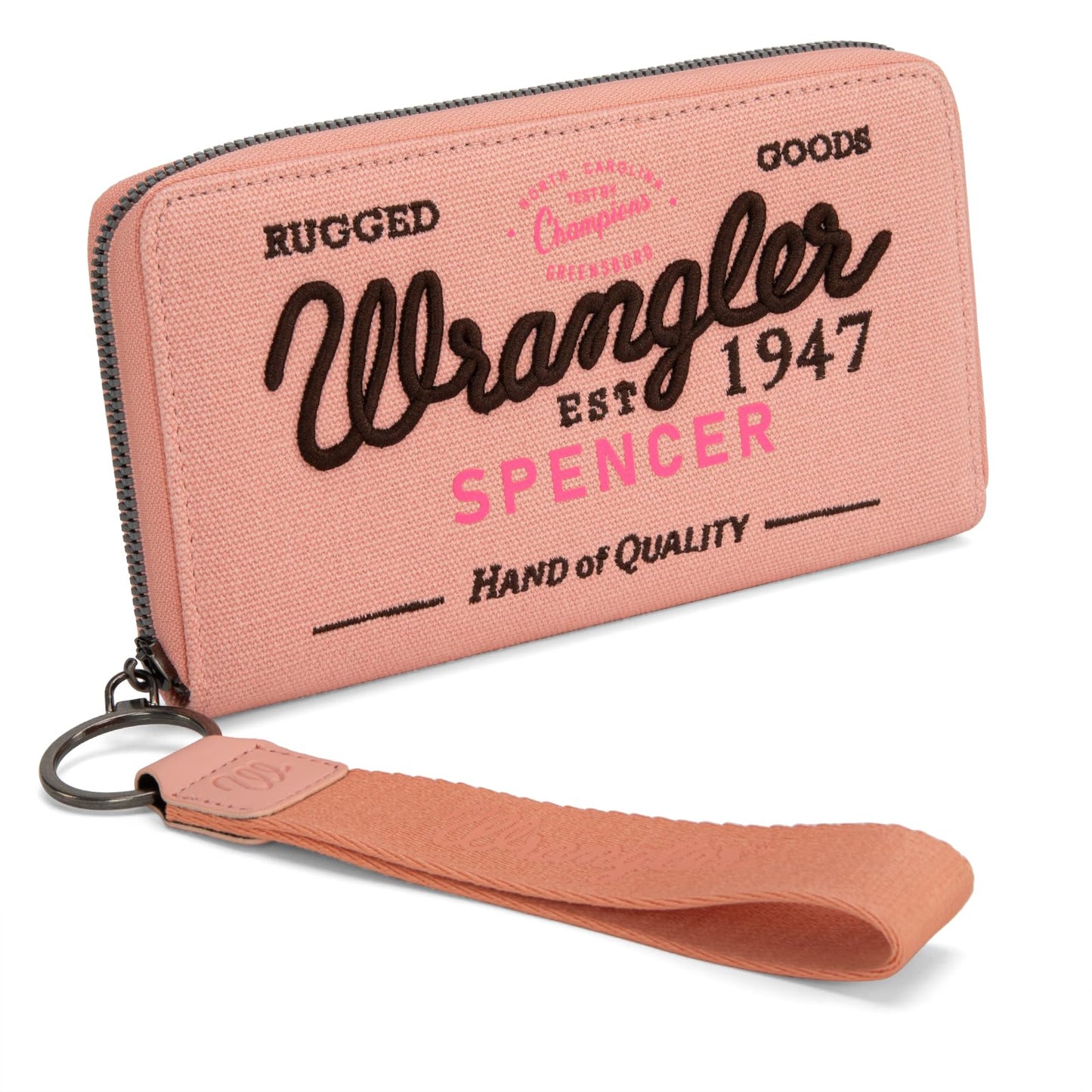 HOTMontana West X Wrangler Wristlet Wallets for Women Classic Retro Wallet Purse Bifold Credit Card Wallets for Women Oversized Logo Clutch Wristlet