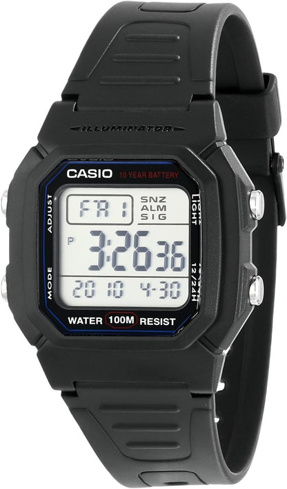 HOTCasio W800HG Series | Men’s Digital Watch | 100 Meter Water Resistance | Multi Function Alarm | 100 SEC Stopwatch | Auto Calendar | Countdown Timer | LED Light | Dual Time| 10 Year Battery