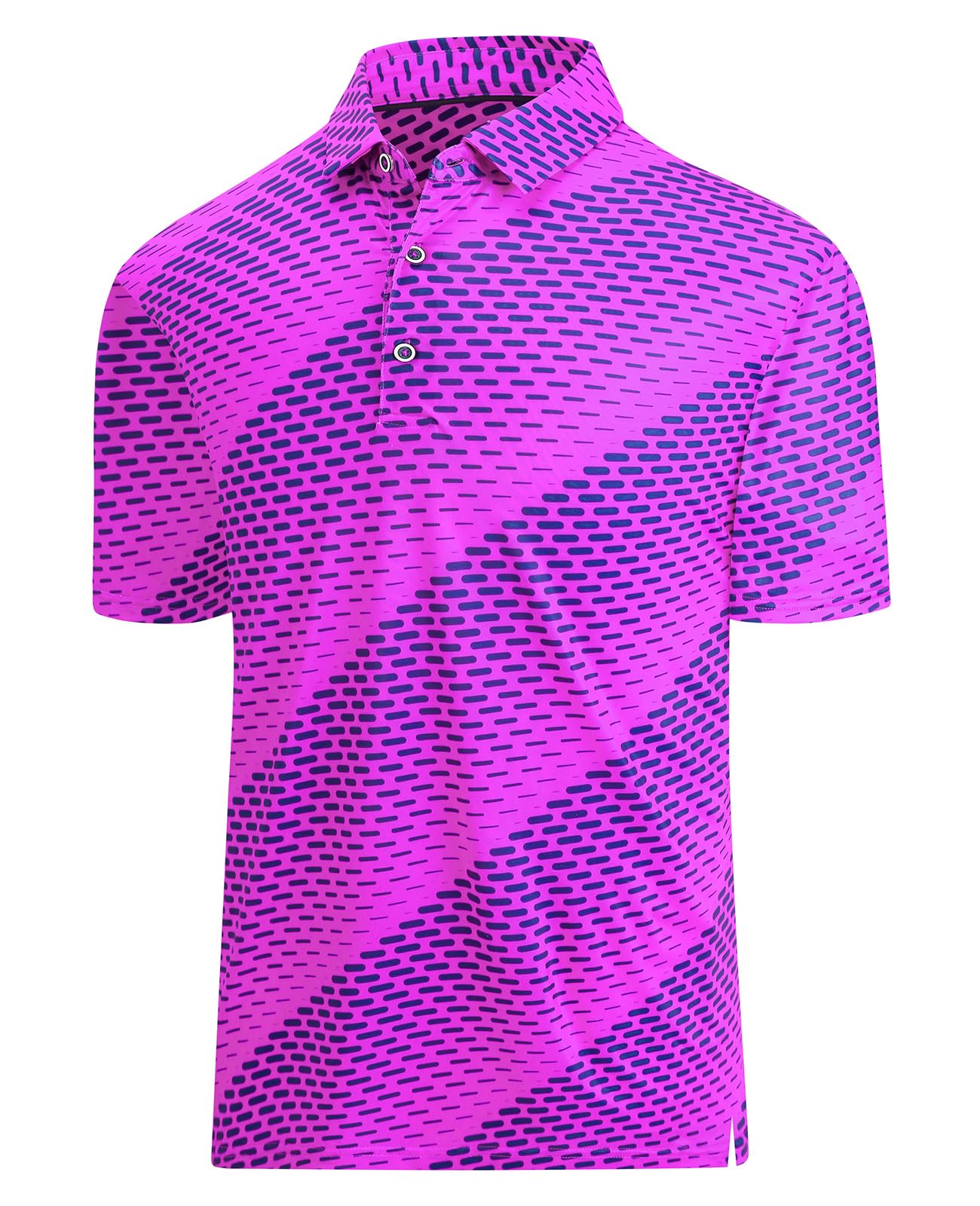 HOTHodaweisolp Golf Shirts for Men Dry Fit Print Moisture Wicking Performance Short Sleeve Polo Shirt