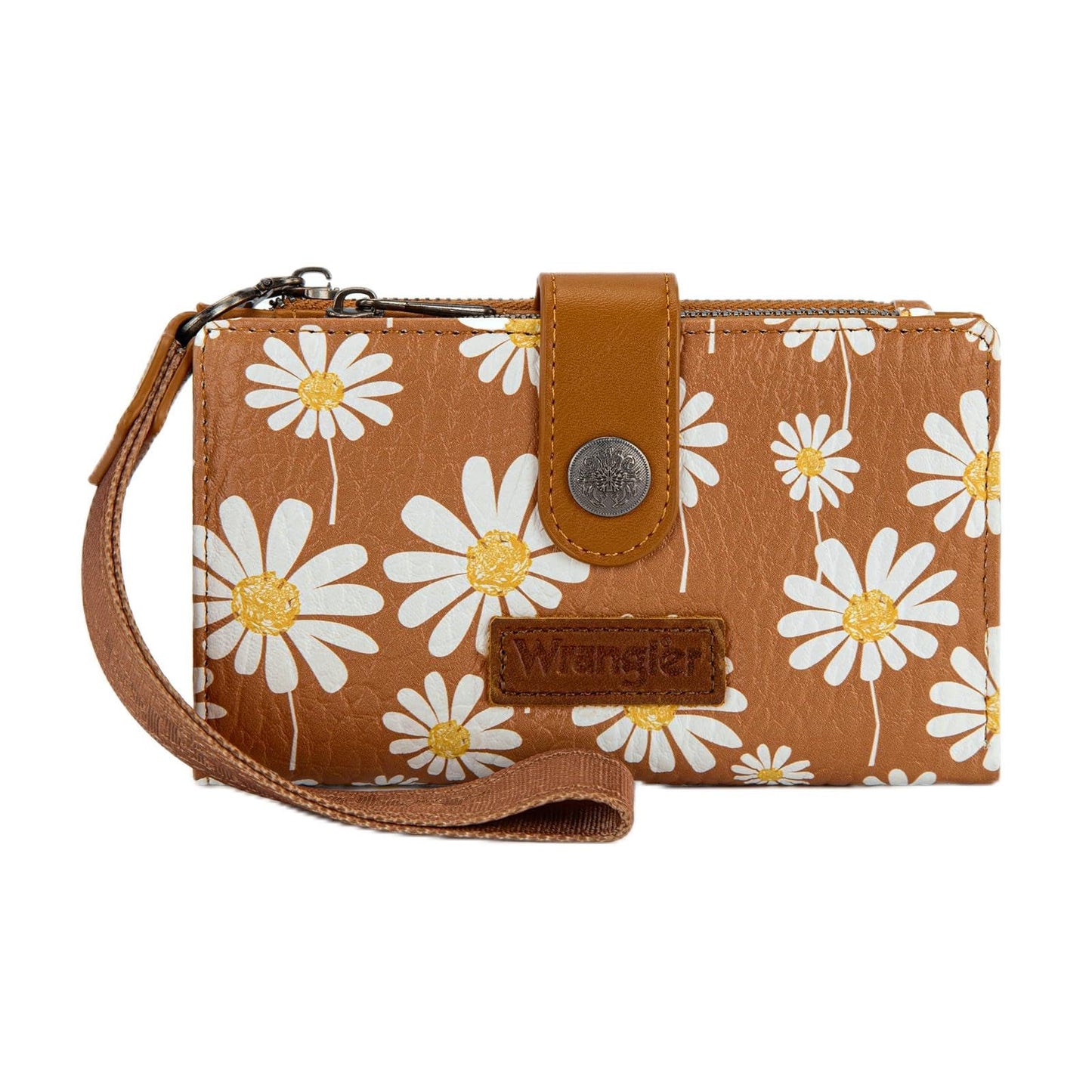 HOTX Wrangler Small Wallet Women, Wristlet Rfid Blocking Wallets Large Capacity Bifold Wallet with Coin Pocket