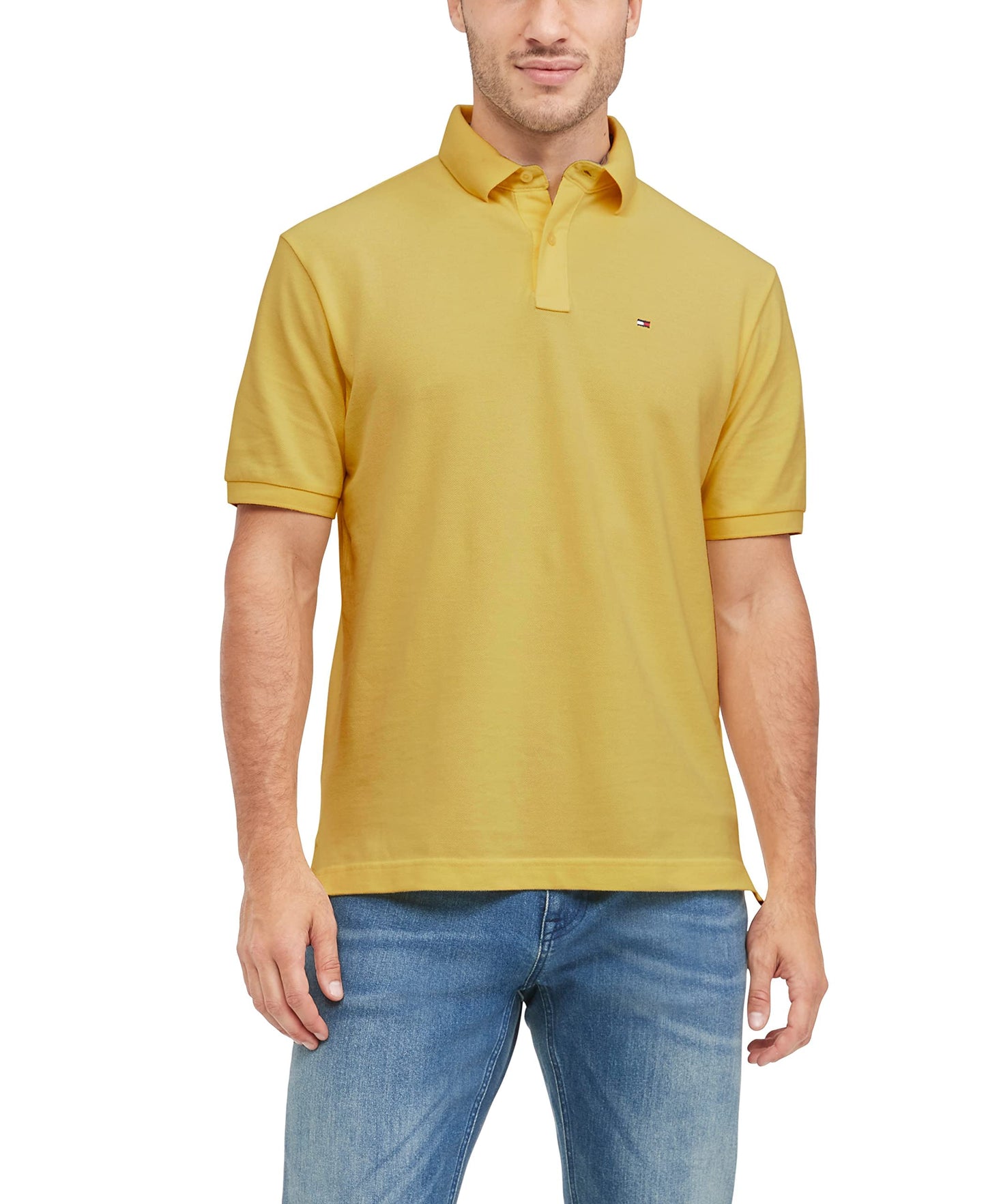HOTTommy Hilfiger Men's Short Sleeve Cotton Pique Polo Shirt in Classic Fit