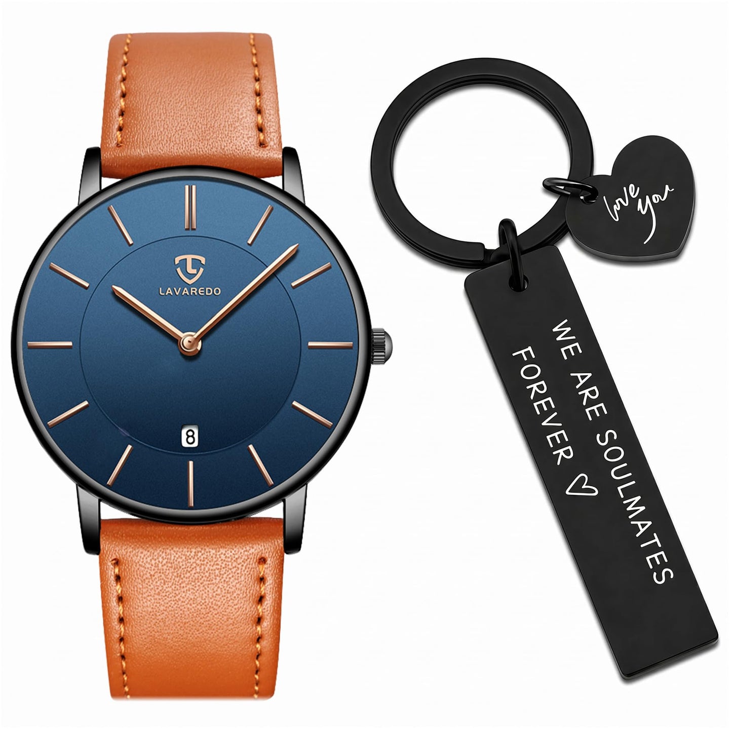 HOTBEN NEVIS Watch, Mens Watch, Minimalist Fashion Simple Wrist Watch Analog Date with Leather Strap