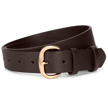 HOTSANSTHS Womens Belt with Same Color Square Buckle, 9 Hole Adjustable Flexible PU Leather Belt for Women Jeans Pants Dresses