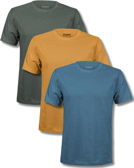 HOTKingsted T-Shirts for Men Pack - Royally Comfortable - Super Soft Premium Fabric - Well-Crafted Classic Tee