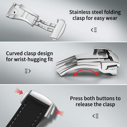 HOTWatch Strap Watch Band 20mm 22mm Man Waterproof Quick Release Bands Sport Replacement Strap Soft FKM Rubber Watchband