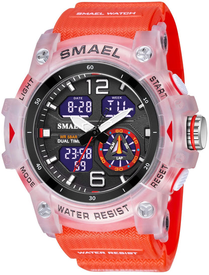 HOTGosasa Men's Large Face Outdoor Sports Watches Military S-Shock Watch Waterproof, Backlight, Alarm, Stopwatch Features - Rugged Wristwatch for Training, Hiking, and Adventure