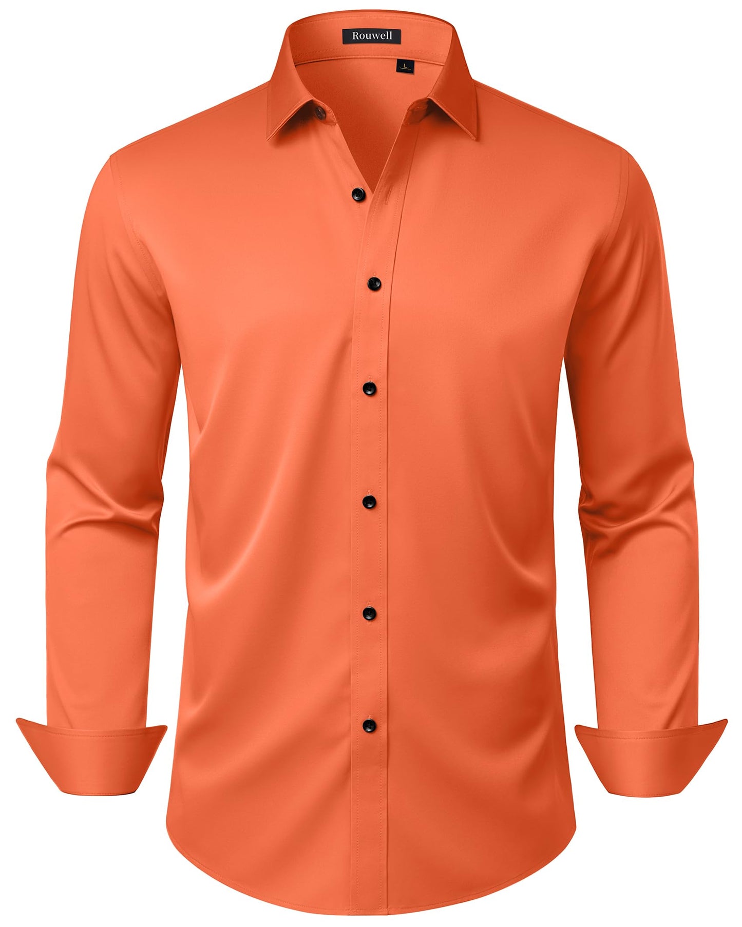 HOTMens Wrinkle Free Dress Shirts Regular Fit Business Button Down Shirt Formal Long Sleeve Wedding Stretch Shirts