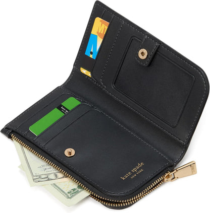 HOTkate spade new york Women's Devin Pebbled Leather Small Slim Bifold Wallet