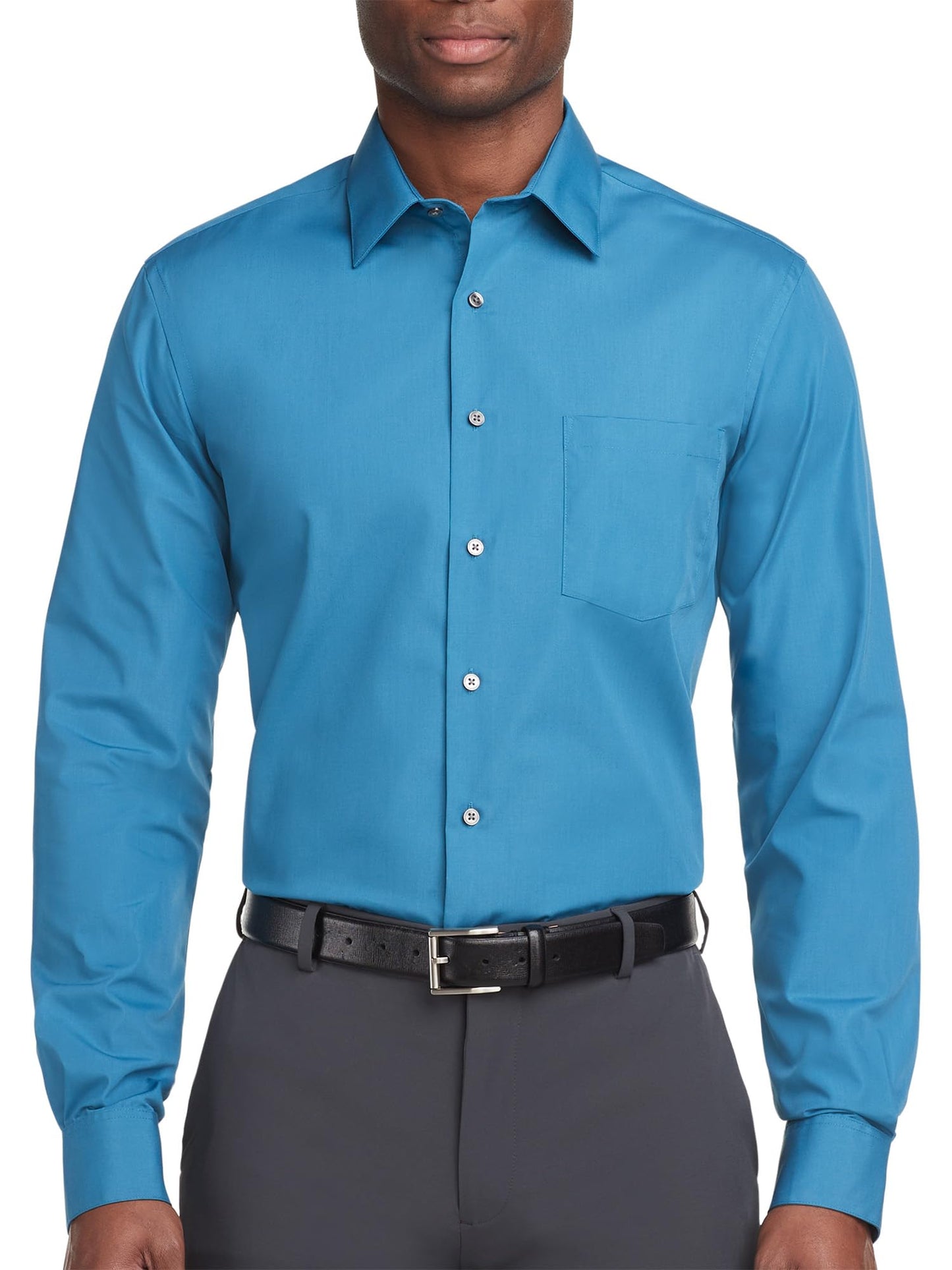HOTVan Heusen Mens Dress Shirt Regular Fit Poplin Solid