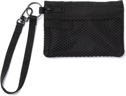 HOTJapan Compact Travel Wallet - Lanyard Keychain Card Case with Coin Pocket, Small Lightweight Toiletry Bag, Essential Passport and Credit Card Holder (Black)