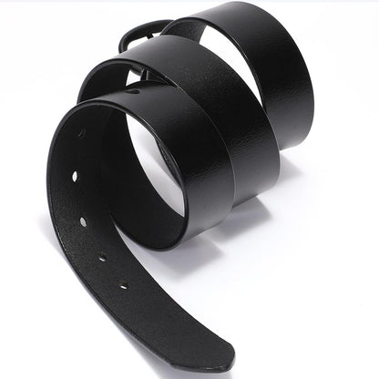 HOTWHIPPY Women Leather Belt for Jeans Pants Dresses Black Ladies Waist Belt with Pin Buckle
