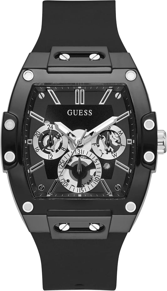 HOTGuess Men's GW0G Series| Analog Trend Watch| Polycarbonate Case| Silicone Bracelet | 50M Water Resistance