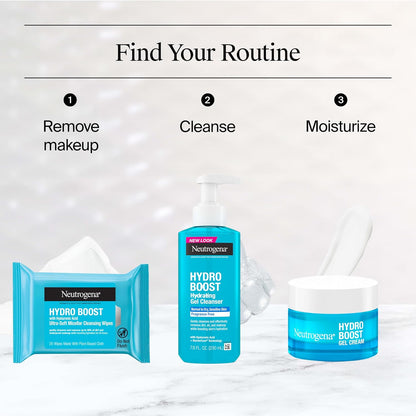 HOTNeutrogena Hydro Boost Hydrating Gel Cream Face Moisturizer for Sensitive Skin 1.7 fl oz plus Hydrating Gel Cleanser 0.5 fl oz Alcohol and Fragrance Free Hyaluronic Acid Daily Hydration Routine
