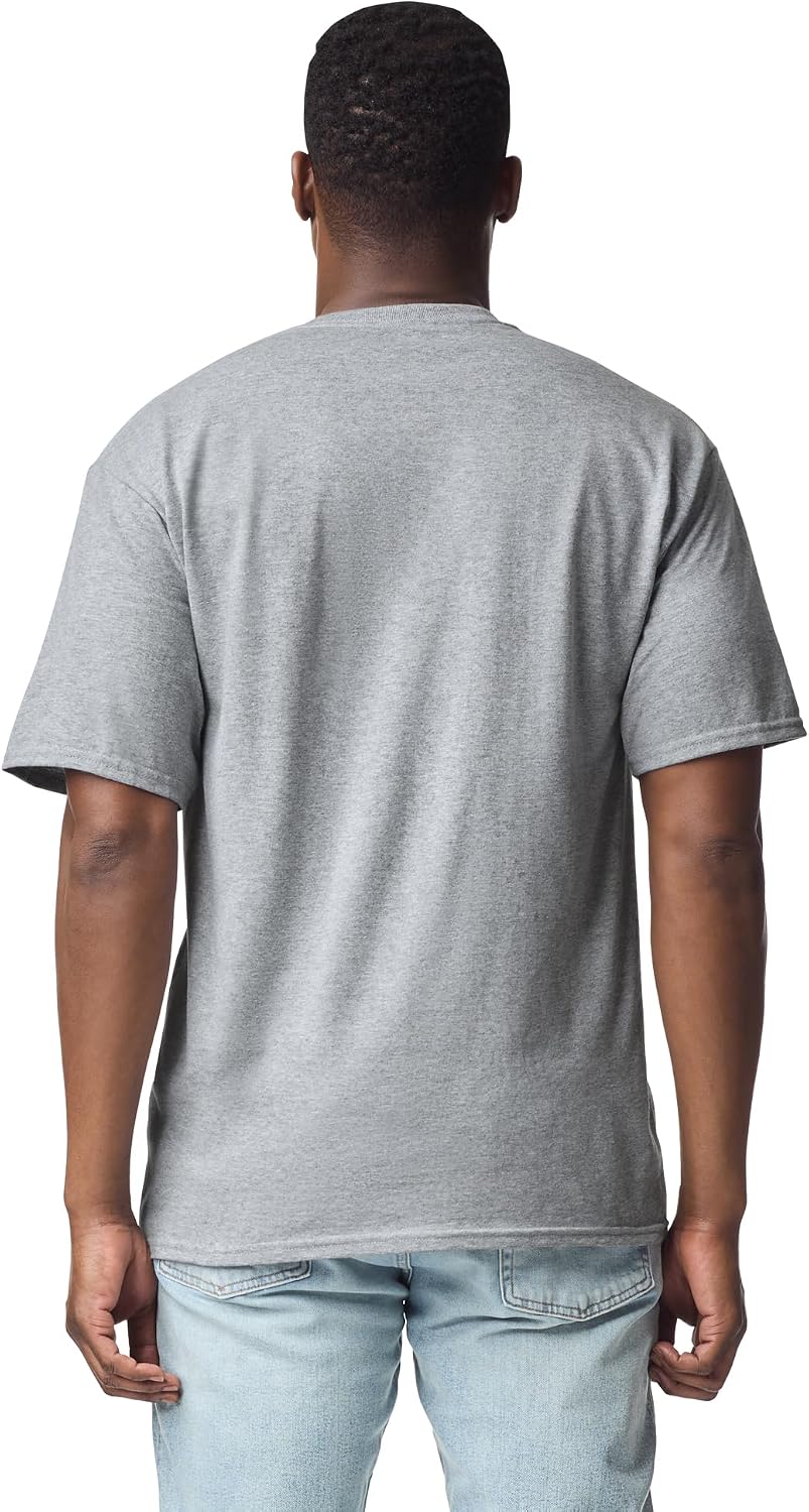 HOTGildan Unisex Adult DryBlend Workwear T-Shirts with Pocket, 2-Pack
