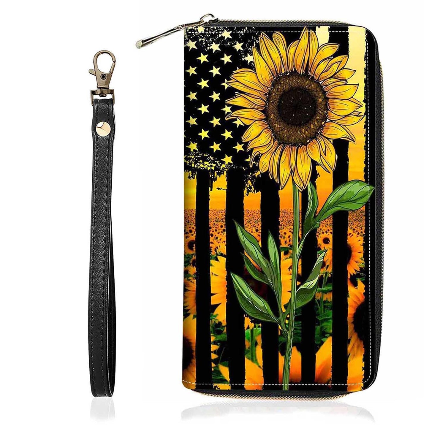 HOTChristian Cross Quote Bible Verse Matthew 19:26 Print Wallet for Women Large Capacity Wallet Credit Card Holder PU Leather Zipper Clutch Purse Phone Wallet