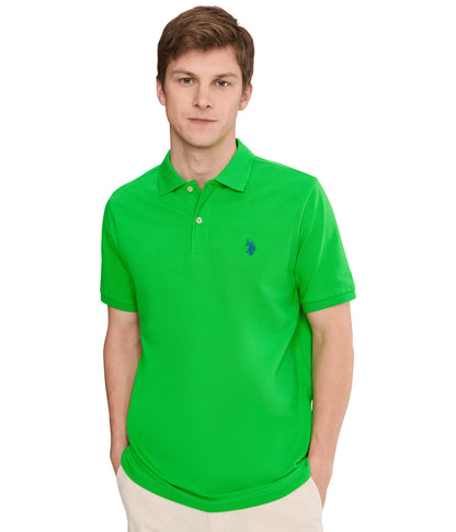 HOTU.S. Polo Assn. Men's Classic Polo Shirt, Two-Button Closure Pique Polo Shirt, Summer Fashion Golf Shirt | Two-Button Closure Pique Polo Shirt, Summer Fashion Golf Shirt