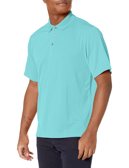 HOTPGA Tour Men's Airflux Solid Mesh Short Sleeve Classic Golf Polo Shirt