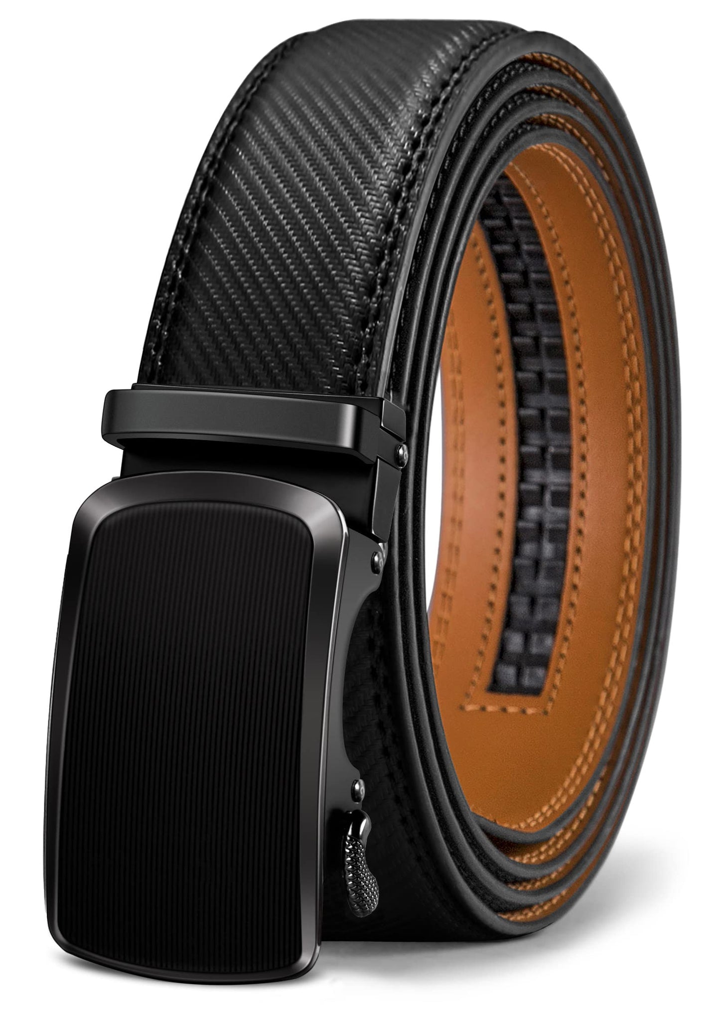 HOTBULLIANT Men's Belt,Brand Ratchet Belt Of Genuine Leather For Gift Men Dress,Size Customized