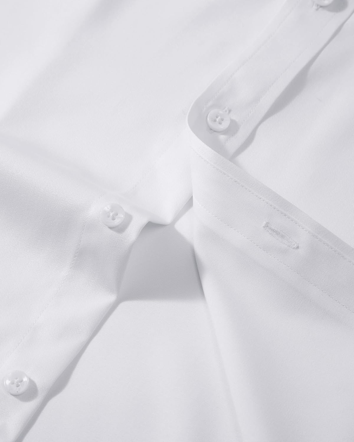 HOTMen's Dress Shirts Long Sleeve Stretch Wrinkle Free Wedding Formal Business Button Down Shirt
