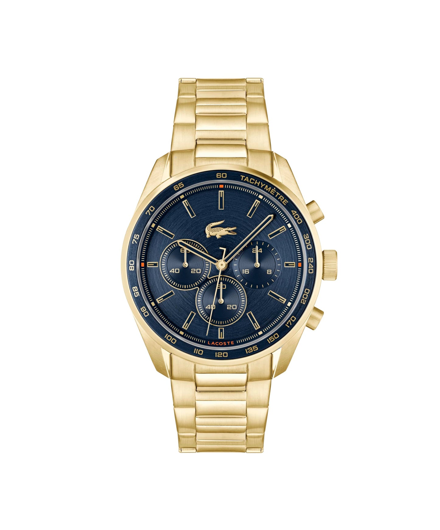 HOTLacoste Boston Men's Chronograph Watch - Classic Stainless Steel - Tachymeter - Water Resistant up to 5ATM/50 Meters - Modern Design for Him - 42mm