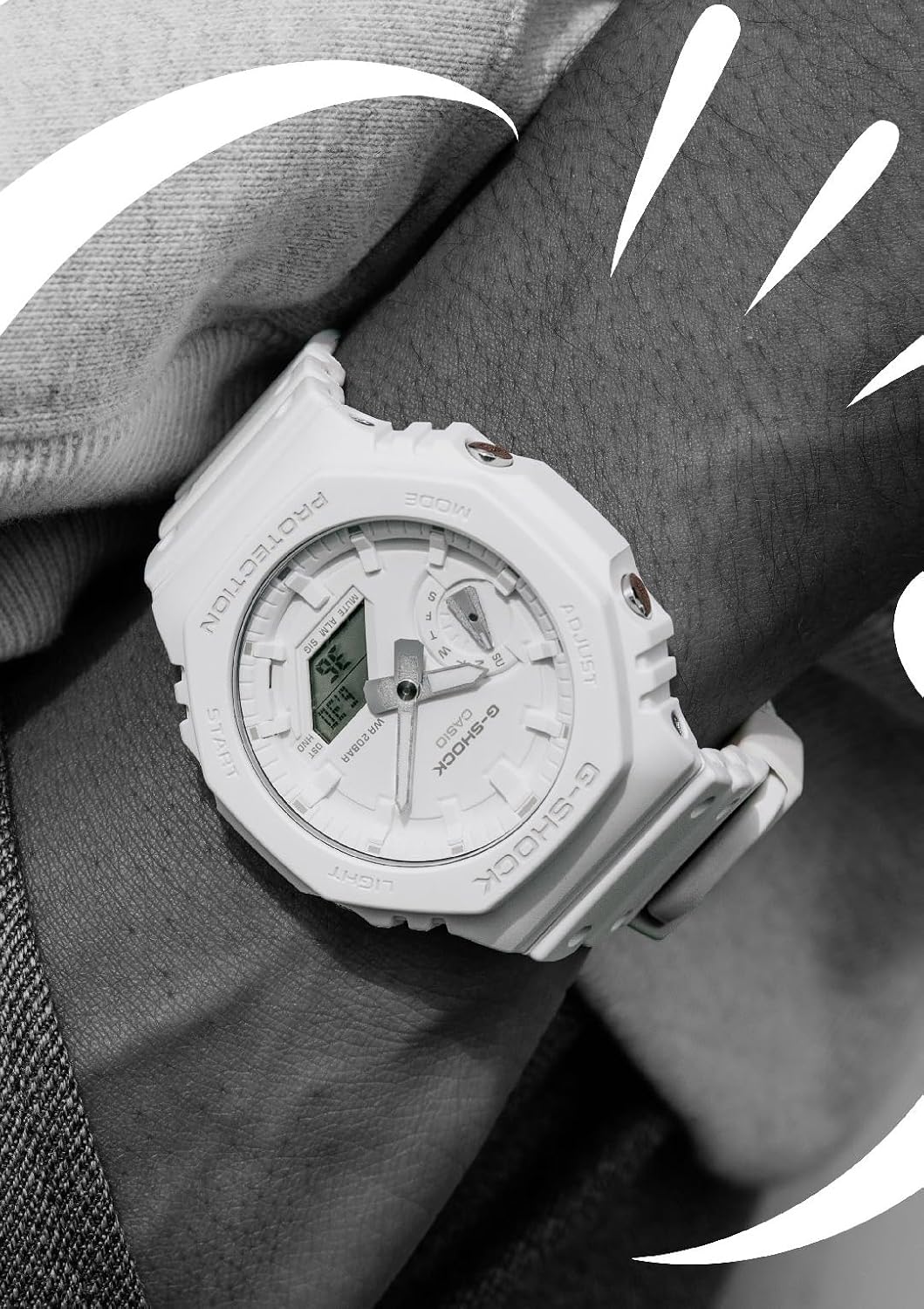 HOTCasio G-Shock GA-2100-7A7JF [G-Shock Tone-ON-Tone Series], White