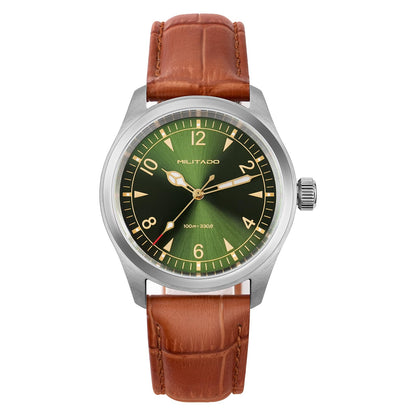 HOTTACTICAL FROG Militado ML08 Field Watch Japanese Sweep VH31 / 515 Movt with Calendar, Men's Military Watch Sapphire Crystal 10 ATM Waterproof Analog Watches for Men