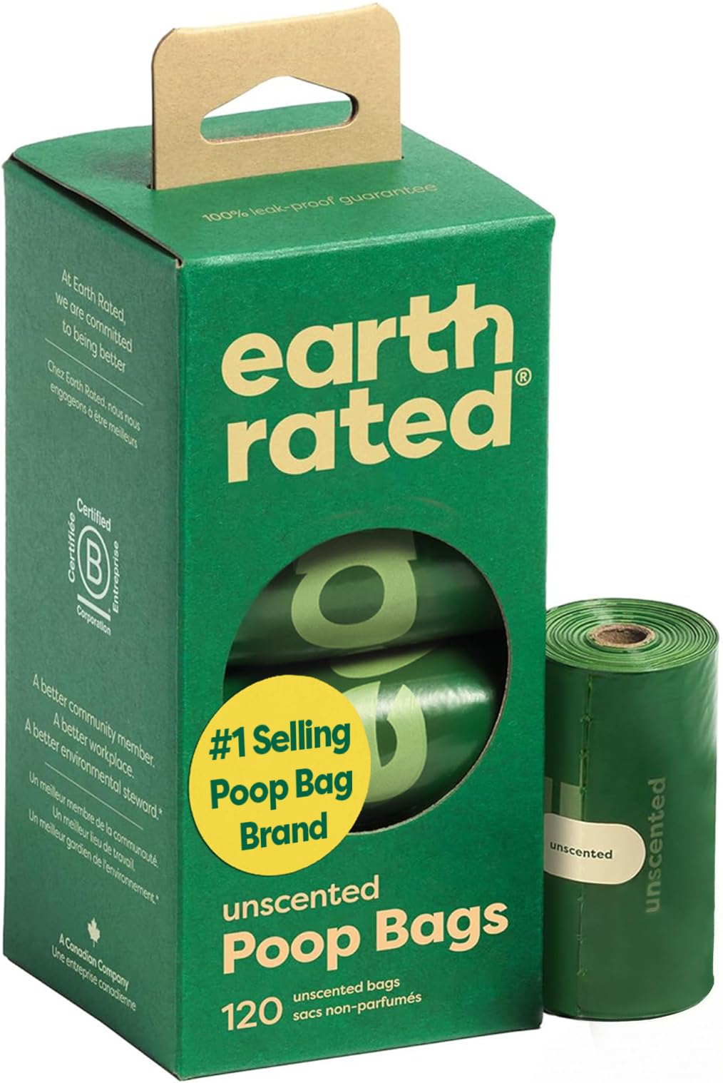 HOTEarth Rated Poop Bags for Dogs, Guaranteed Leak Proof and Extra Thick Waste Bag Refill Rolls, Lavender Scented, 270 Bags