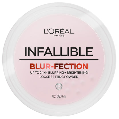 HOTL'Oreal Paris Infallible Blur-fection Longwear Loose Setting Powder, Blurring Face Powder With Up to 24HRs of Wear, Translucent Light, 1 Kit