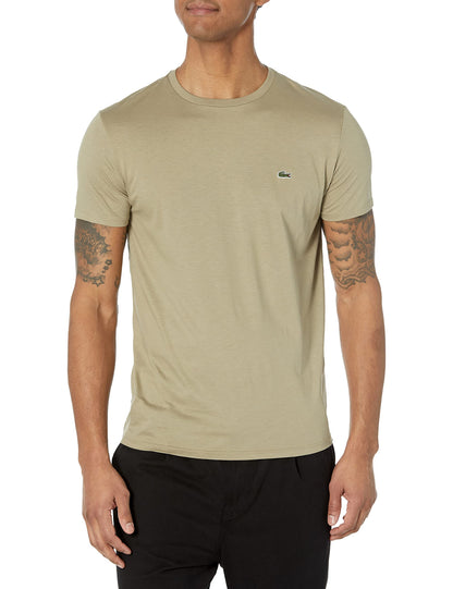HOTLacoste Men's Short Sleeve Pima Jersey Crew Neck Tee