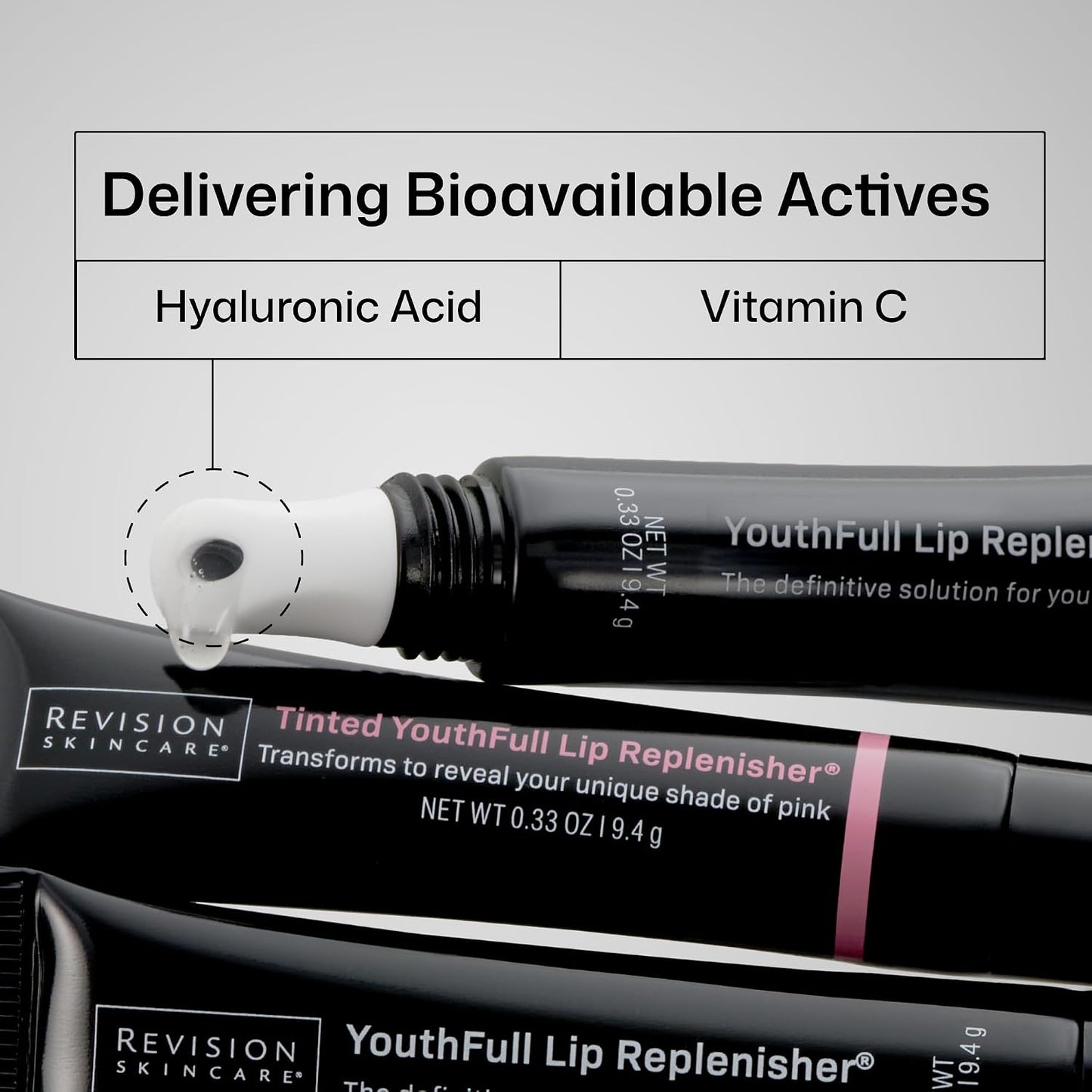 HOTRevision Skincare YouthFull Lip Replenisher®, Moisturizing Lip Plumper with Hyaluronic Acid, Volumizing, Plumping and Anti Aging