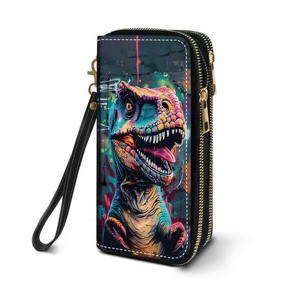HOTWomen's Large Capacity Wallet PU Leather Double Zipper Clutch Purse Multifunctional Wallet with Removable Wristlet Strap for Smart Phone/Coin/Card/Cash, Flower Butterfly