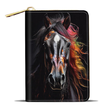 HOTCredit Card Holder Wallets for Women, Small RFID Wallet Slim Leather Card Organizer Case with Zipper, Retro Music Cassette
