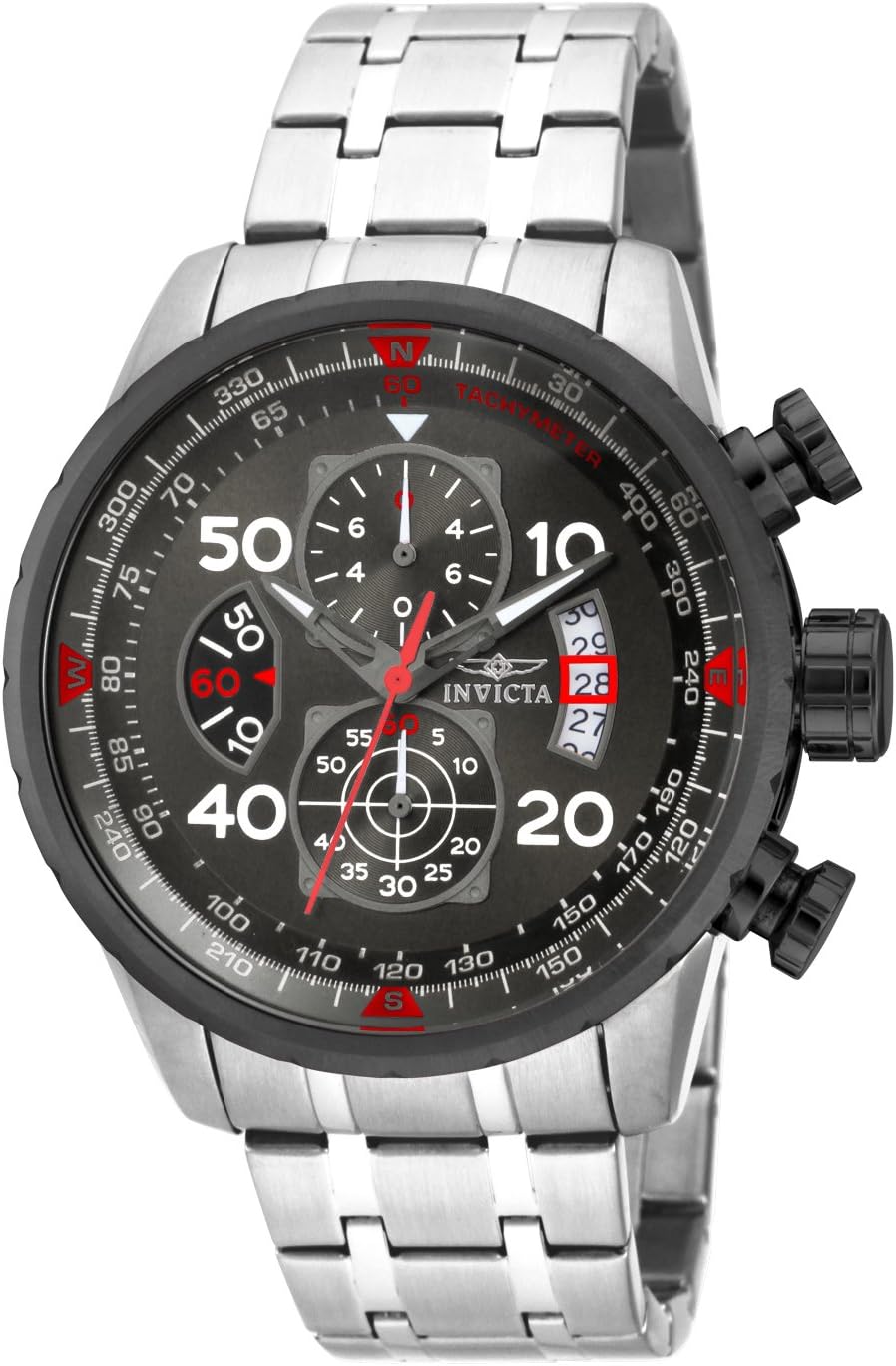 HOTInvicta Men's Aviator Analog Display Japanese Quartz Silver Watch, Gold, Black (Model: 12704, 28898, 28899)