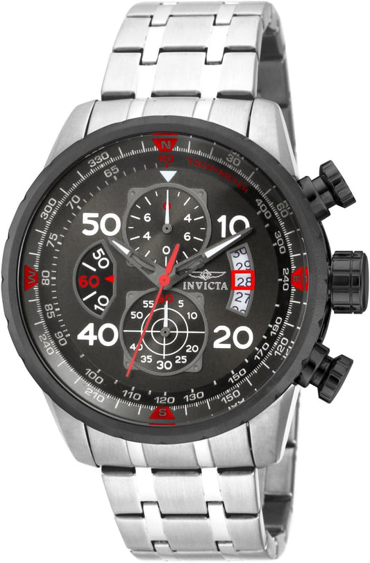 HOTInvicta Men's Aviator Analog Display Japanese Quartz Silver Watch, Gold, Black (Model: 12704, 28898, 28899)