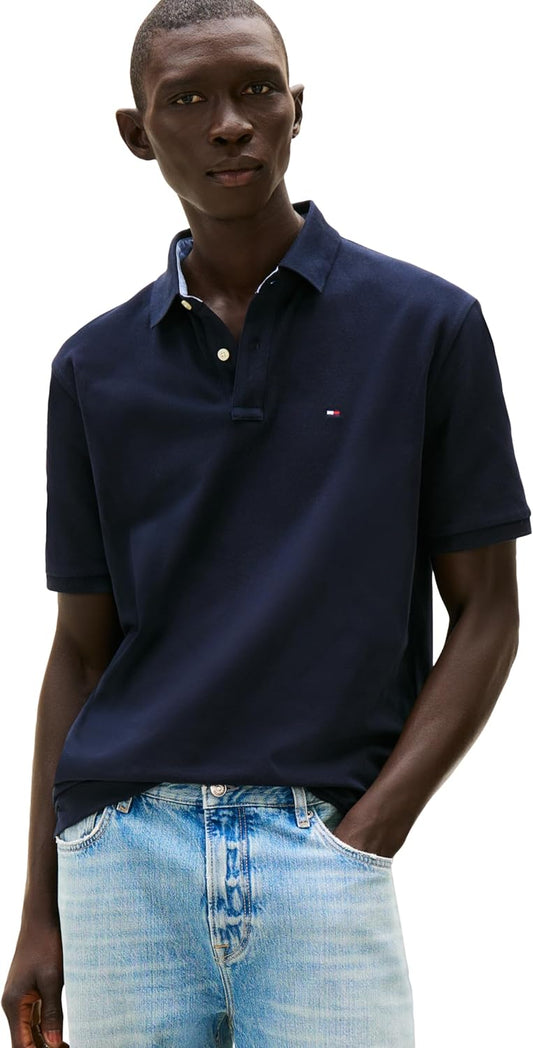 HOTTommy Hilfiger Men's Short Sleeve Cotton Pique Polo Shirt in Classic Fit